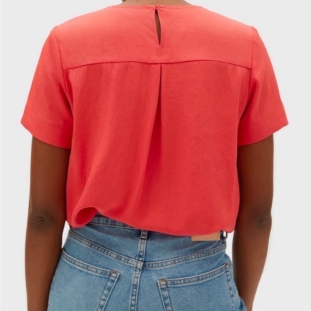 Anthropologie - EVERLANE Japanese Go Weave Swing Tee in Tulip SZ 0 314 - Picture 3 of 9